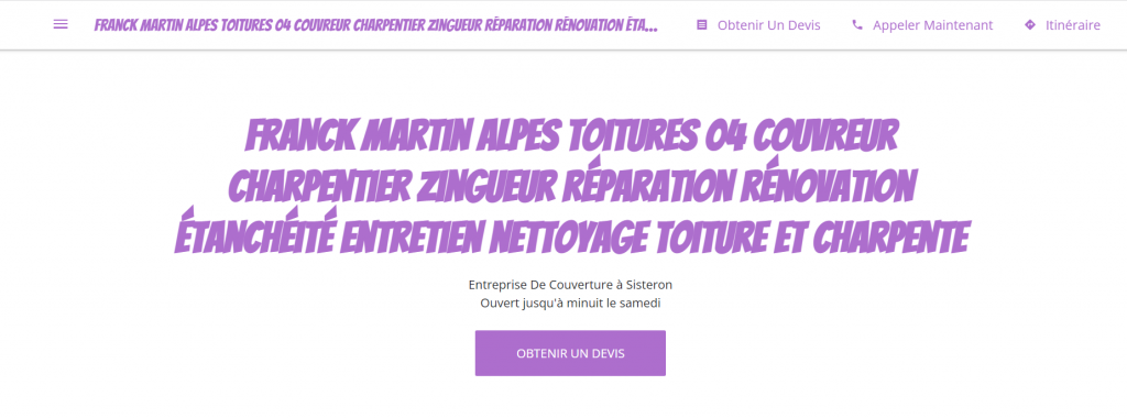  Franck Martin Alpes Toiture - Couvreur à Digne