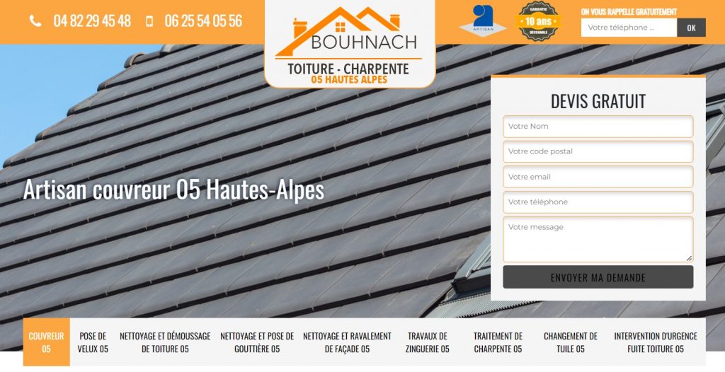  Bouhnach Toiture Charpente - Couvreur à Gap